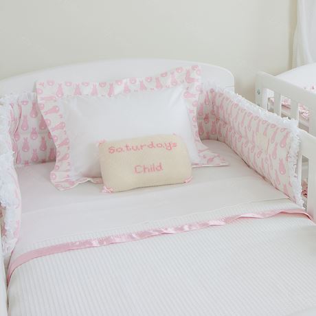 white cot bedding set