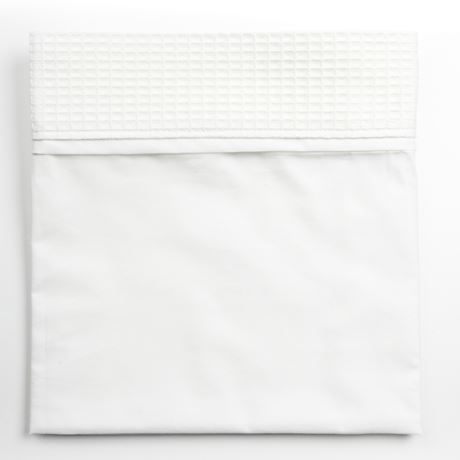 Cot Bed Sheet - Waffle White Trim