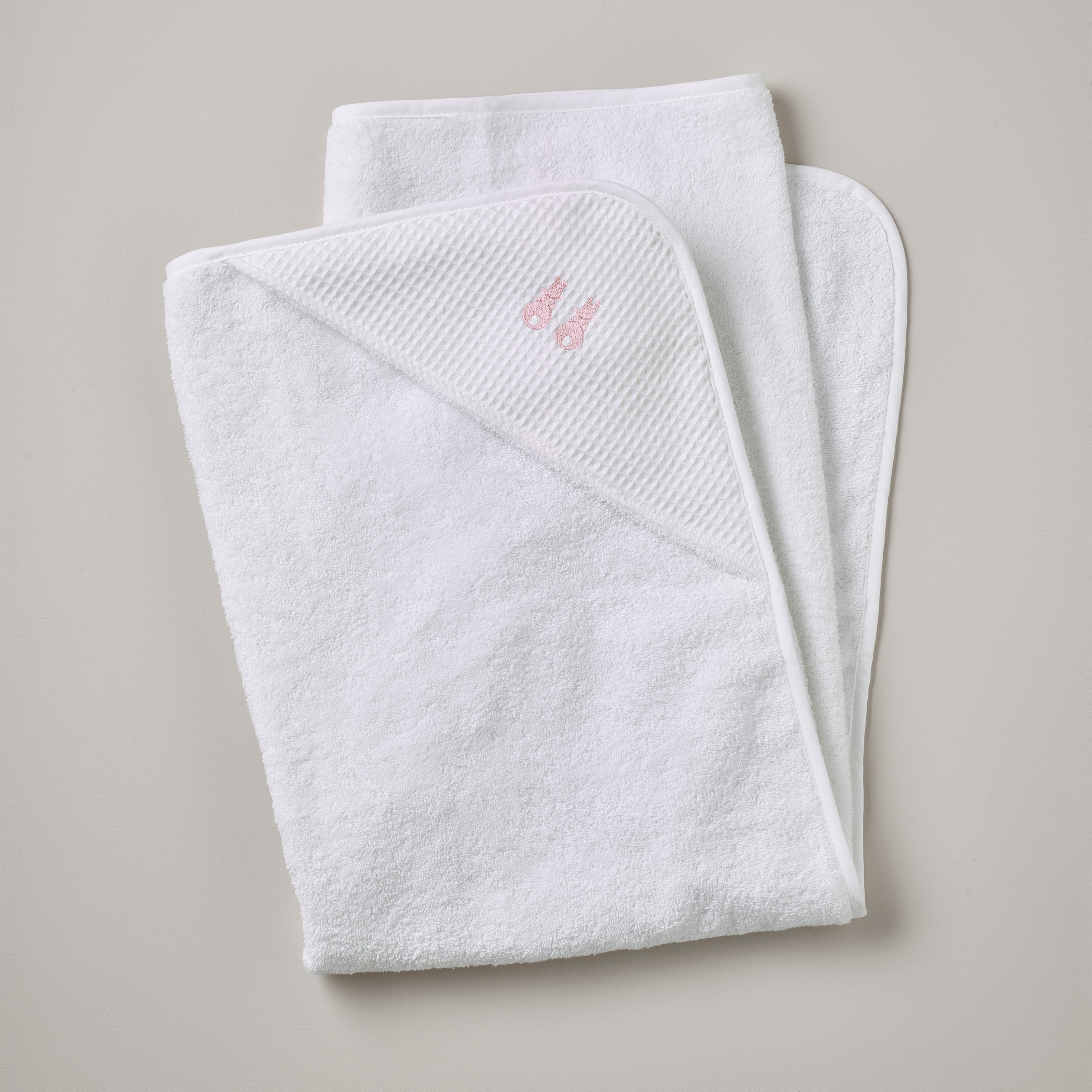 Hooded Towel- Embroidered Bunny