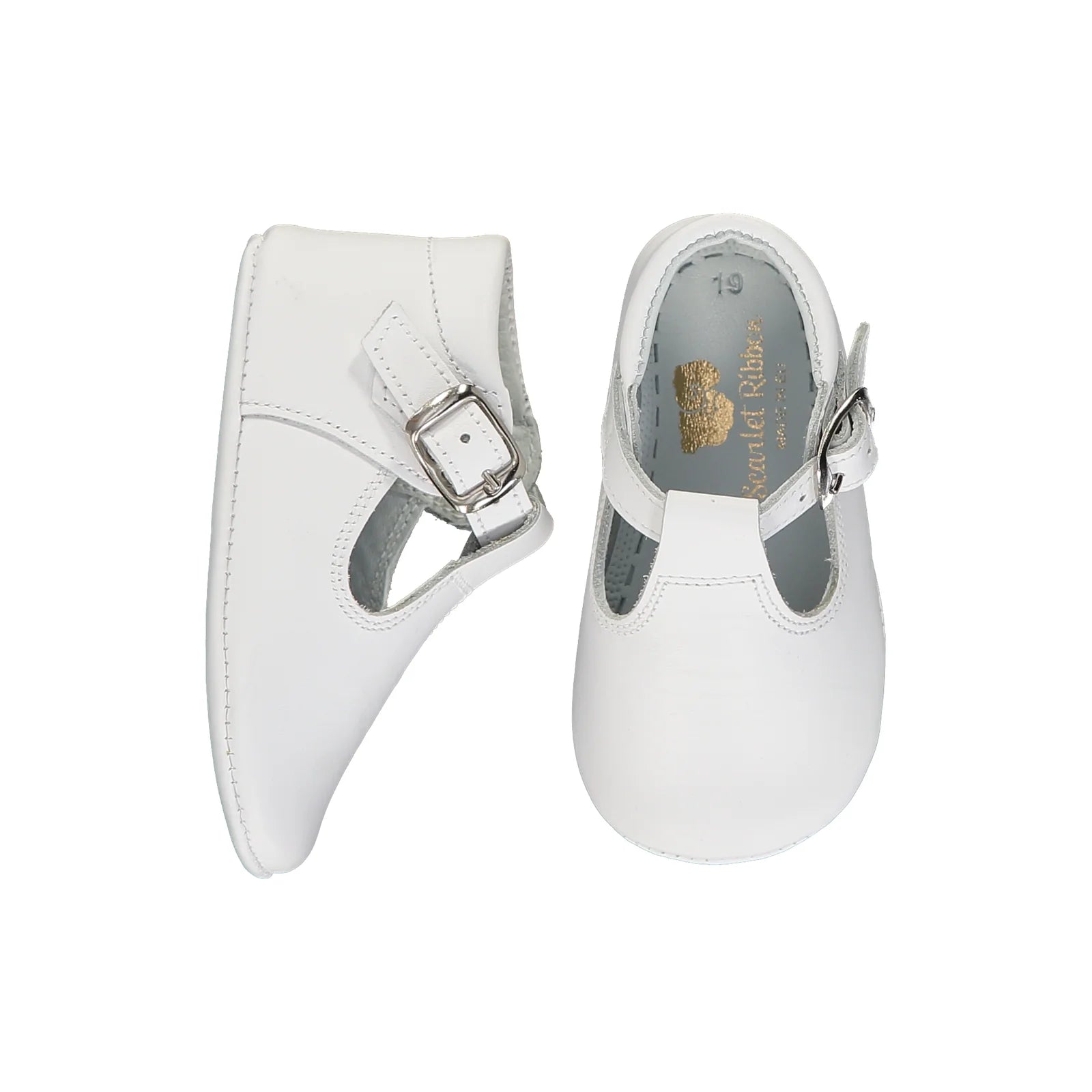 Leather Baby Shoes - White