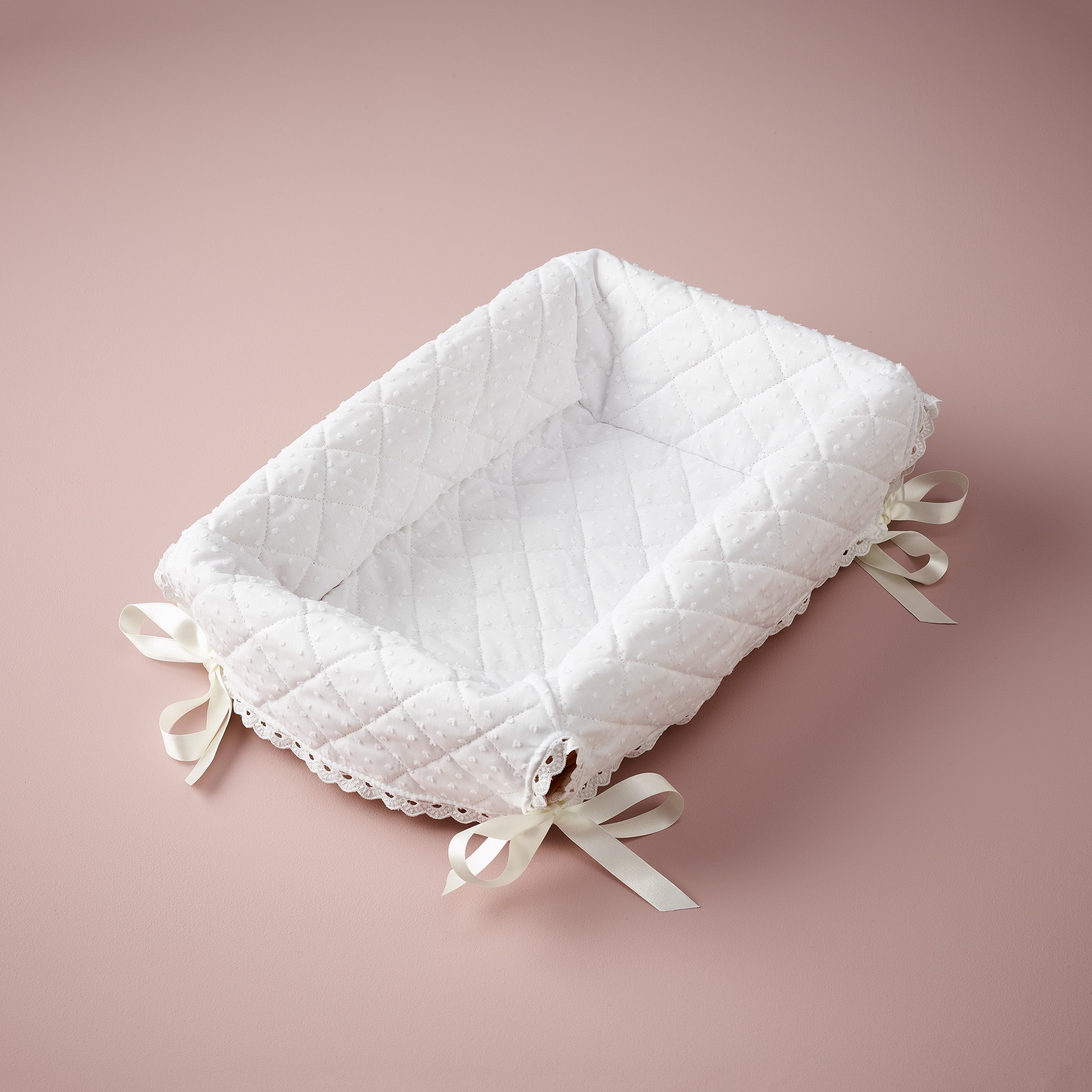 Layette Basket- Luxury Spot Voile