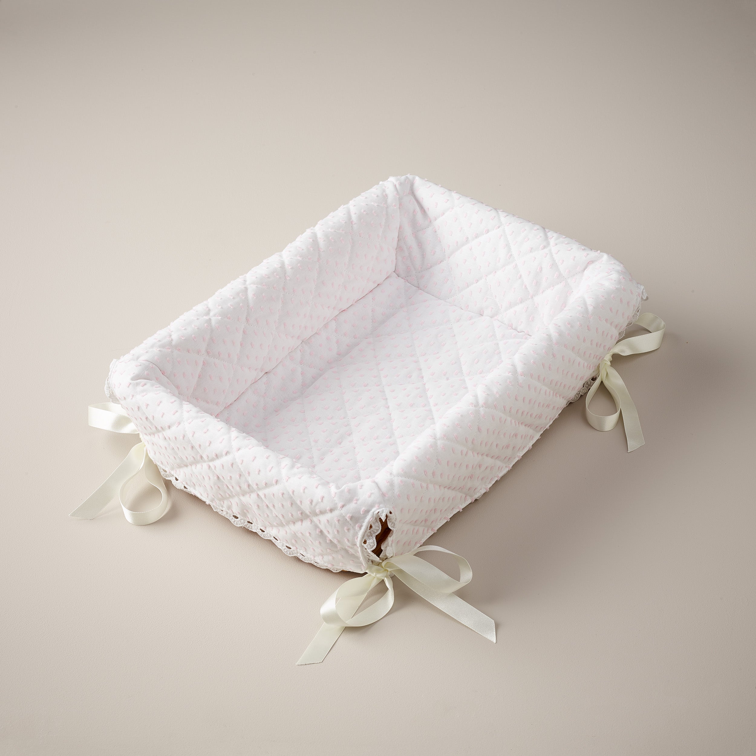 Layette Basket- Luxury Spot Voile