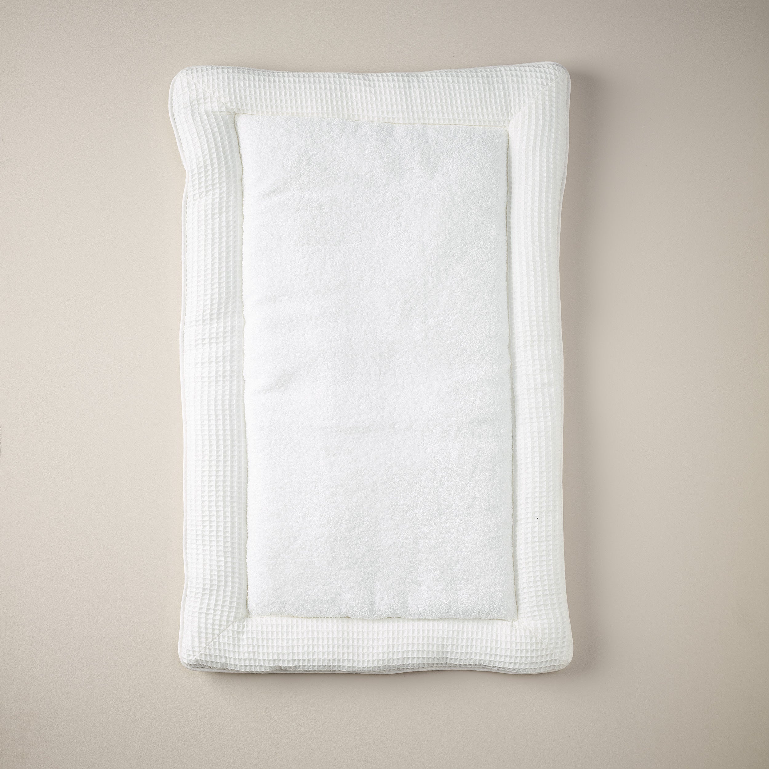 White Changing Mat White Waffle - White Trim – The Nursery Window