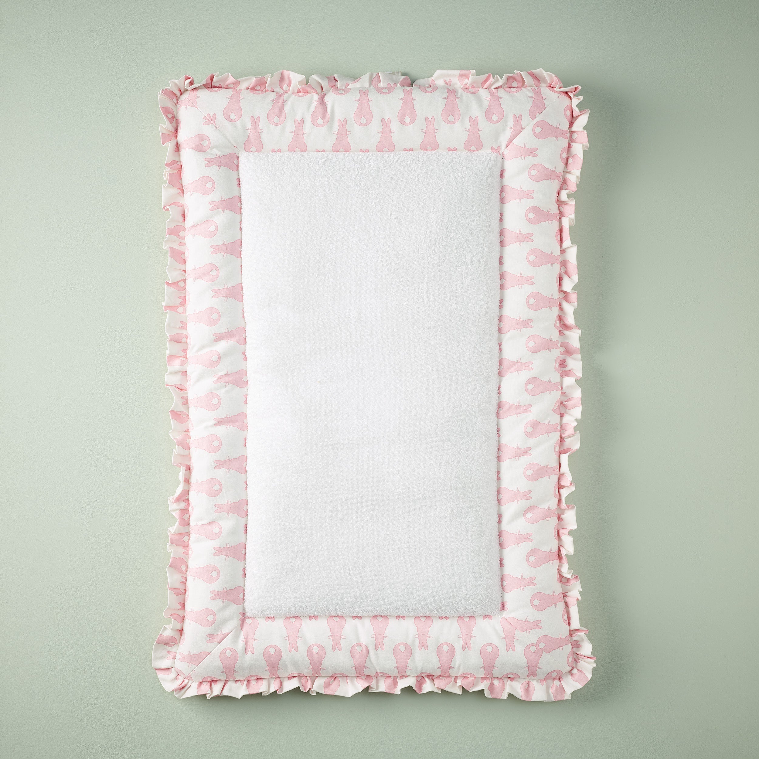 Pink Rabbit Mat Changing mat- Classic Rabbit Trellis - Pink – The Nursery Window
