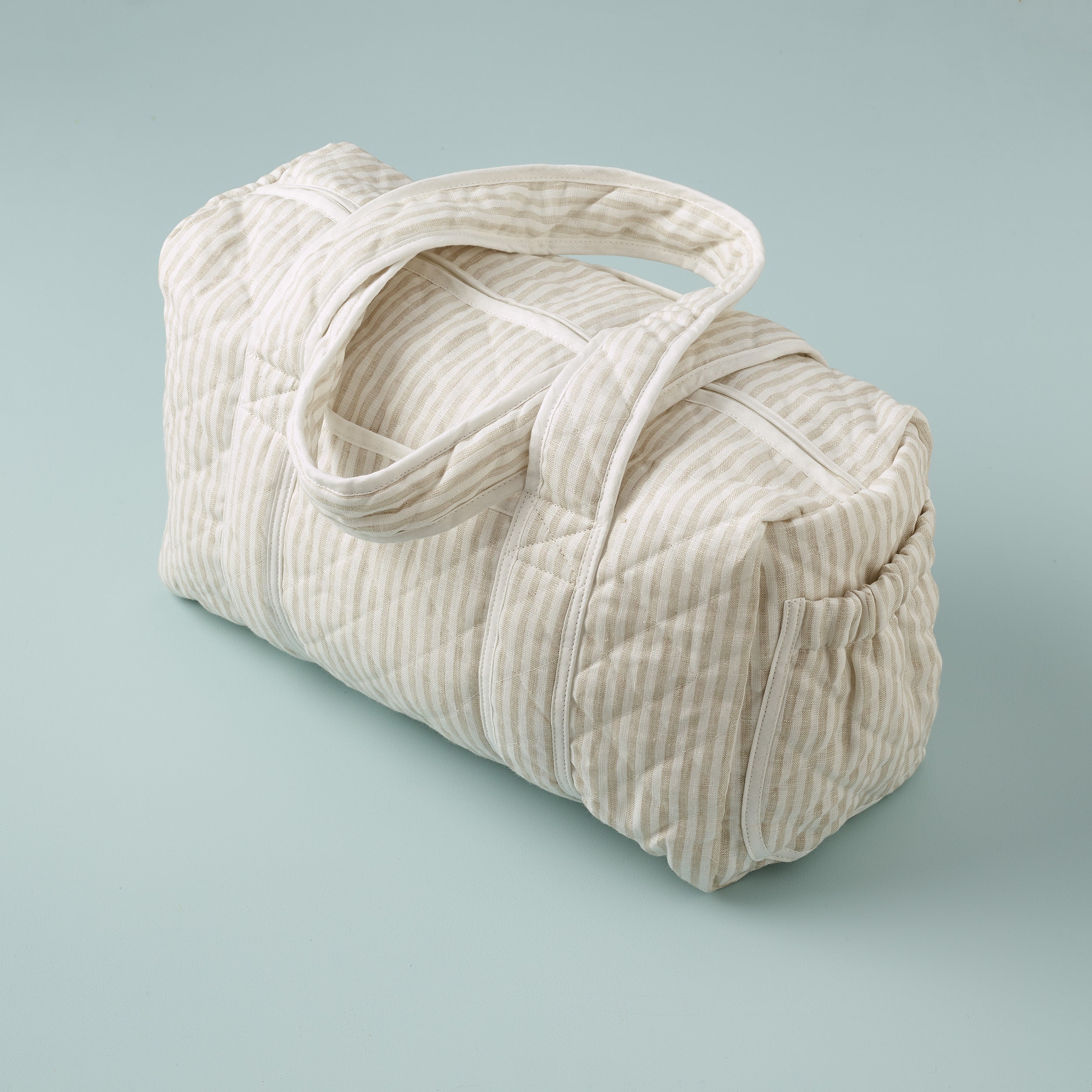 Weekend Changing Bag- Traditional Linen Stripe