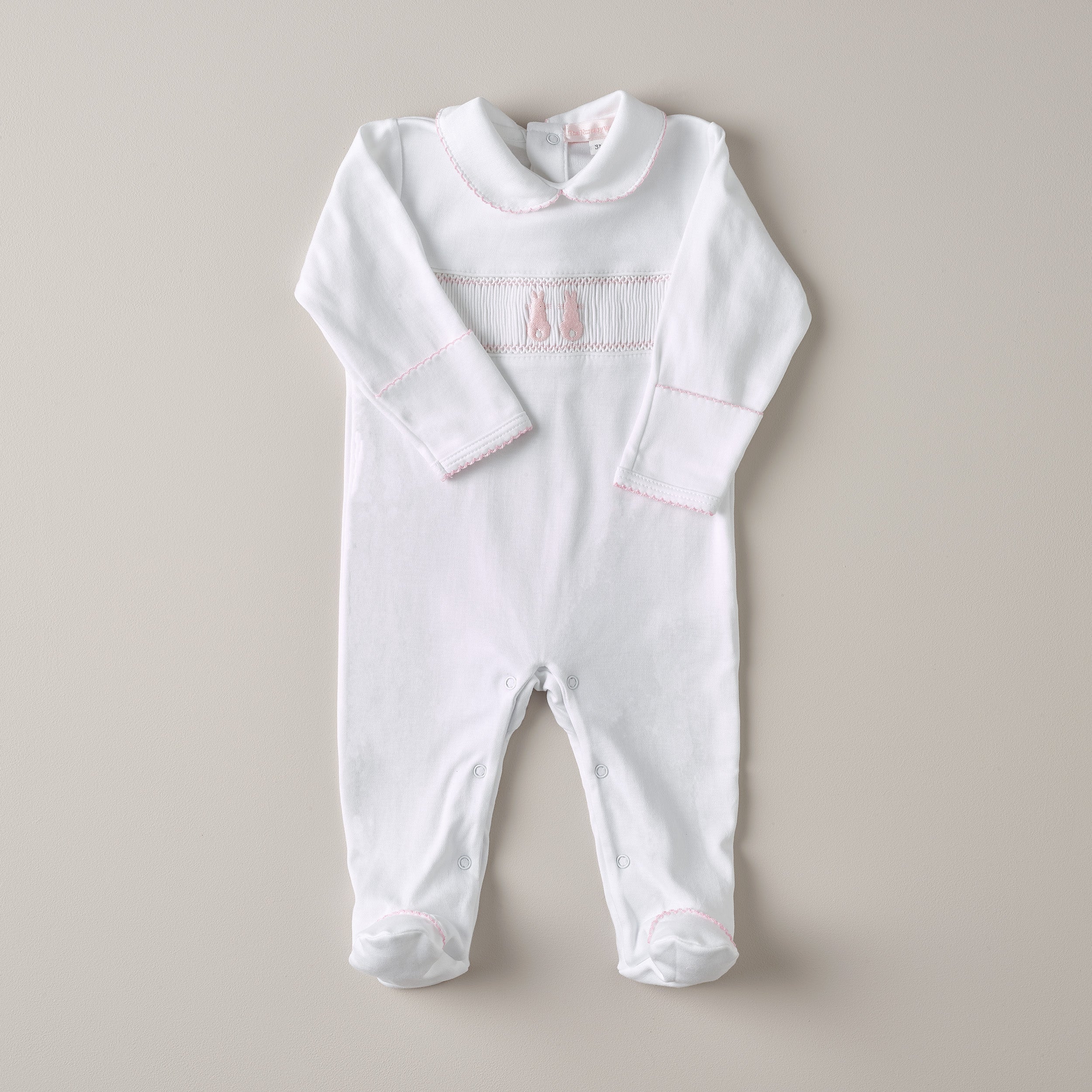 NW Smocked Bunny Babygrow