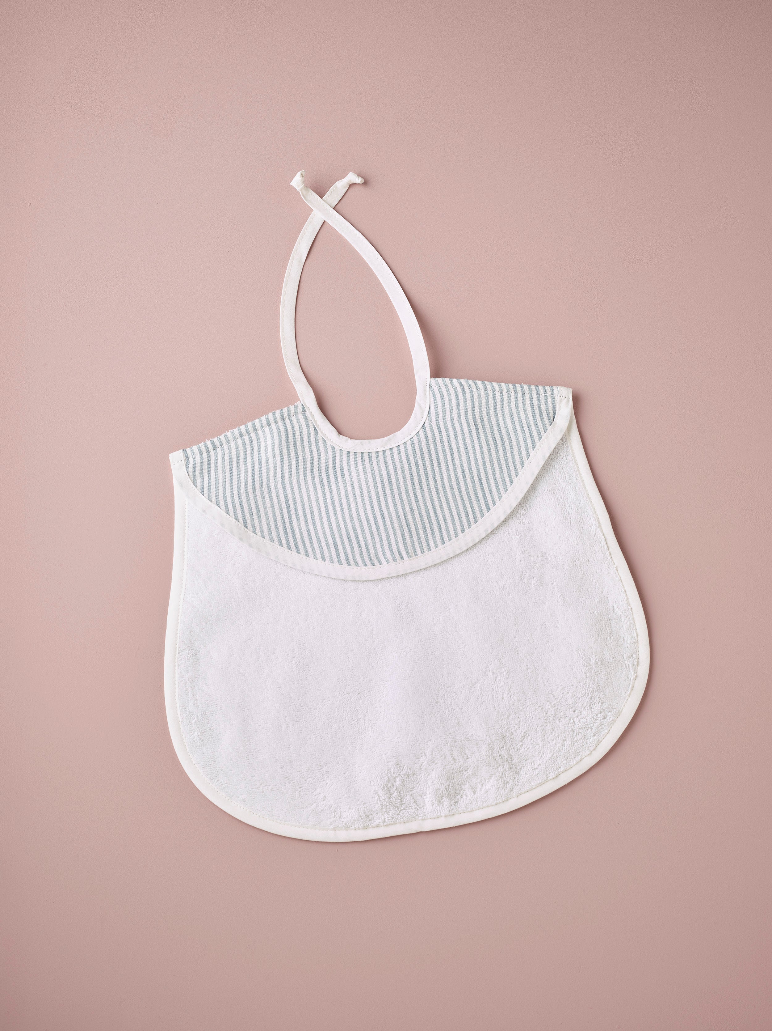 Large Bib - Linen Stripe