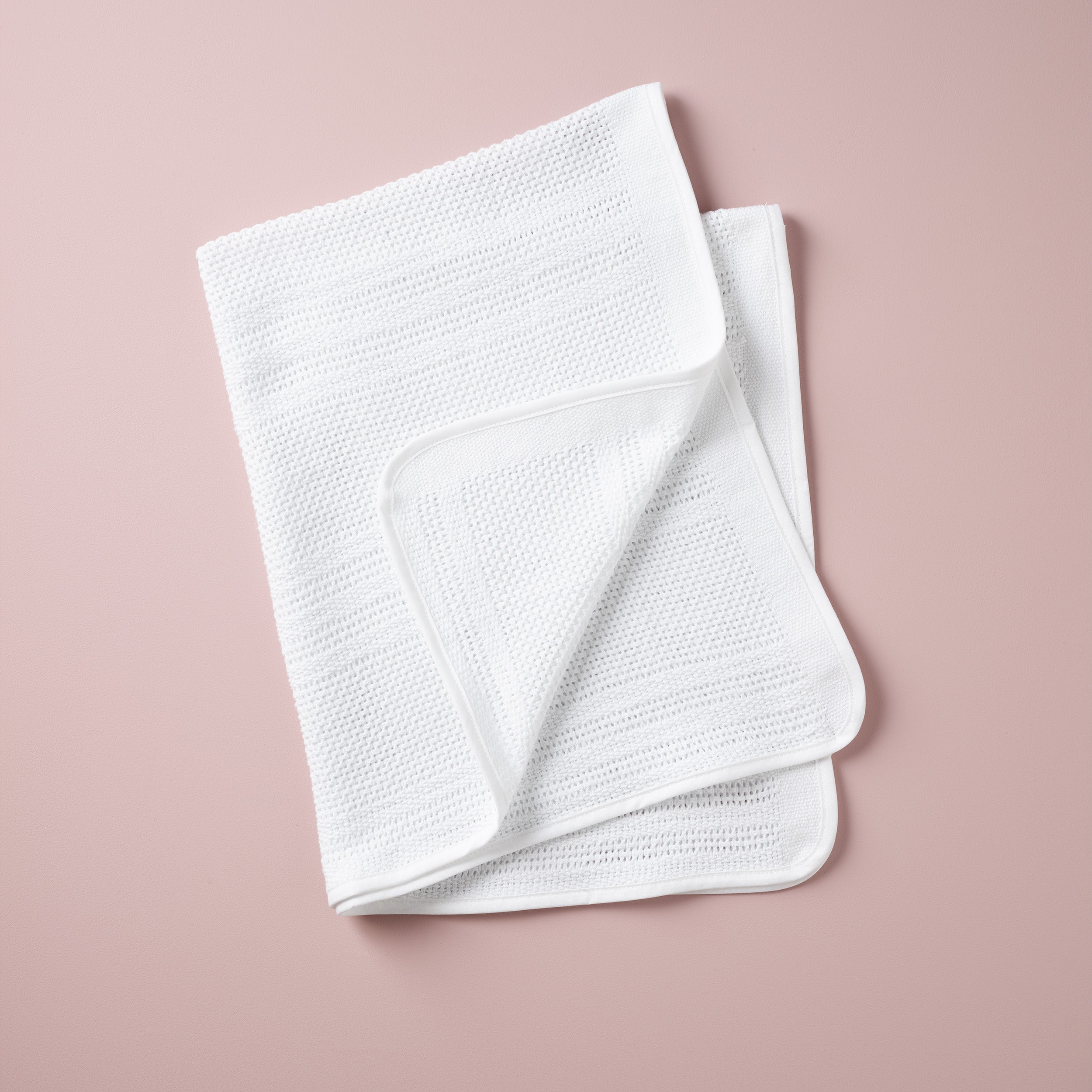 Cellular Pram Blanket- Plain edge