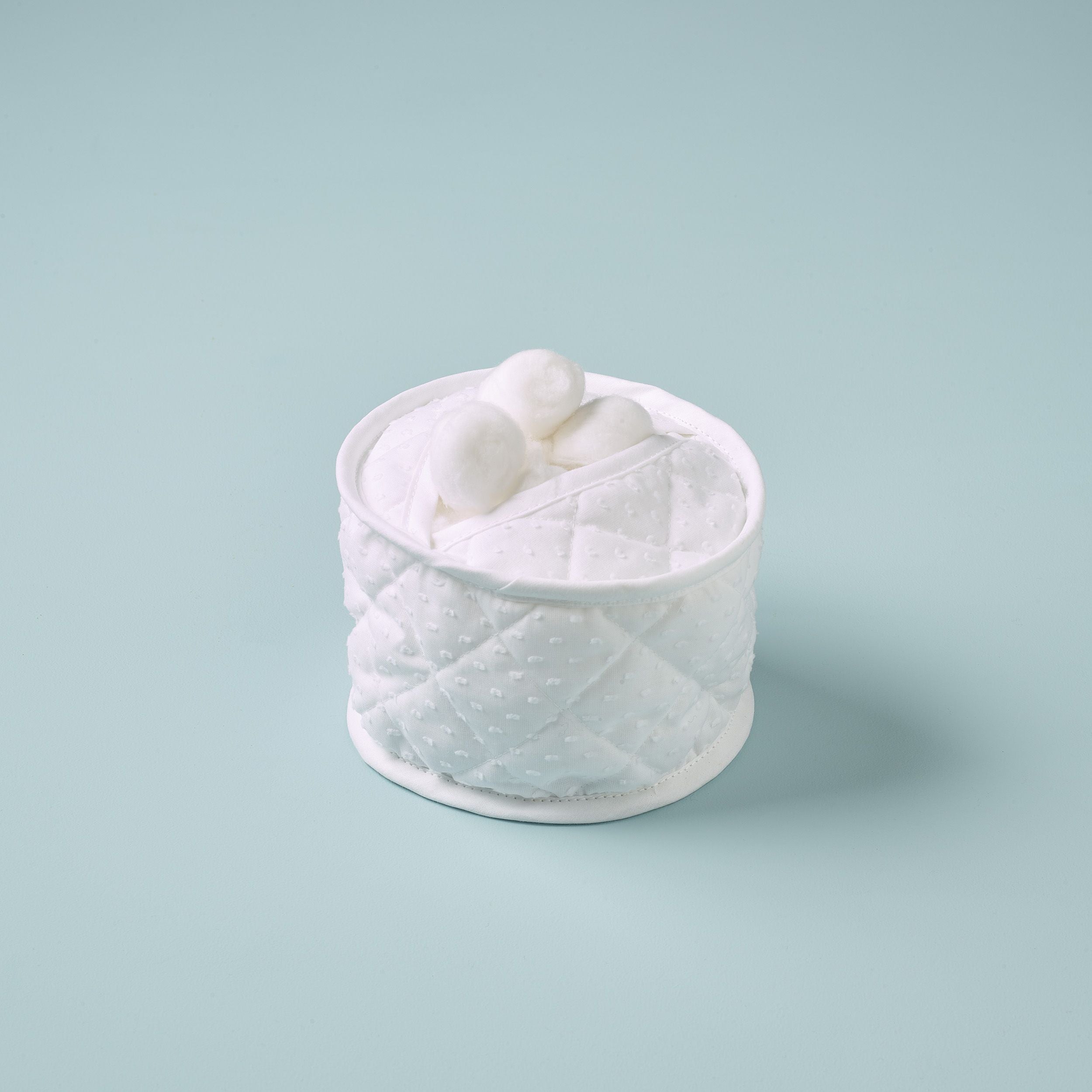 Cotton Wool Holder- Luxury Spot Voile