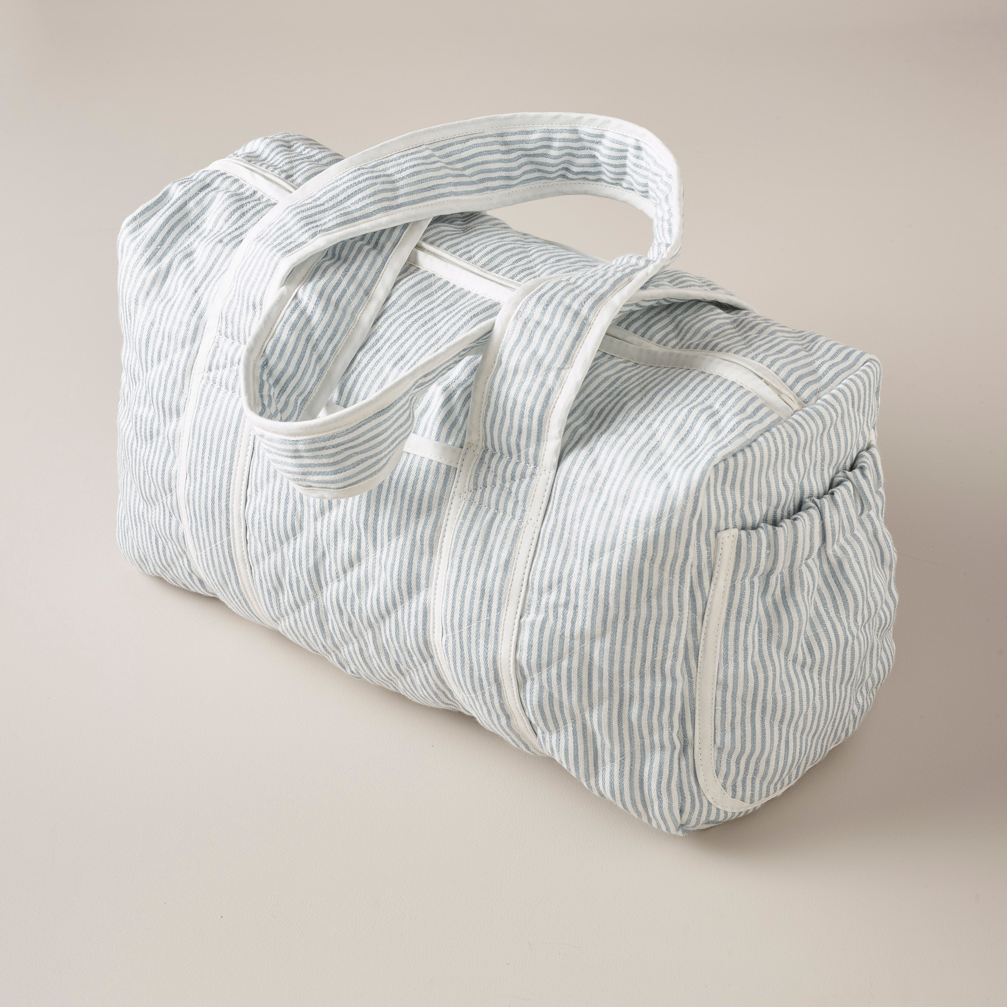 Weekend Changing Bag- Traditional Linen Stripe