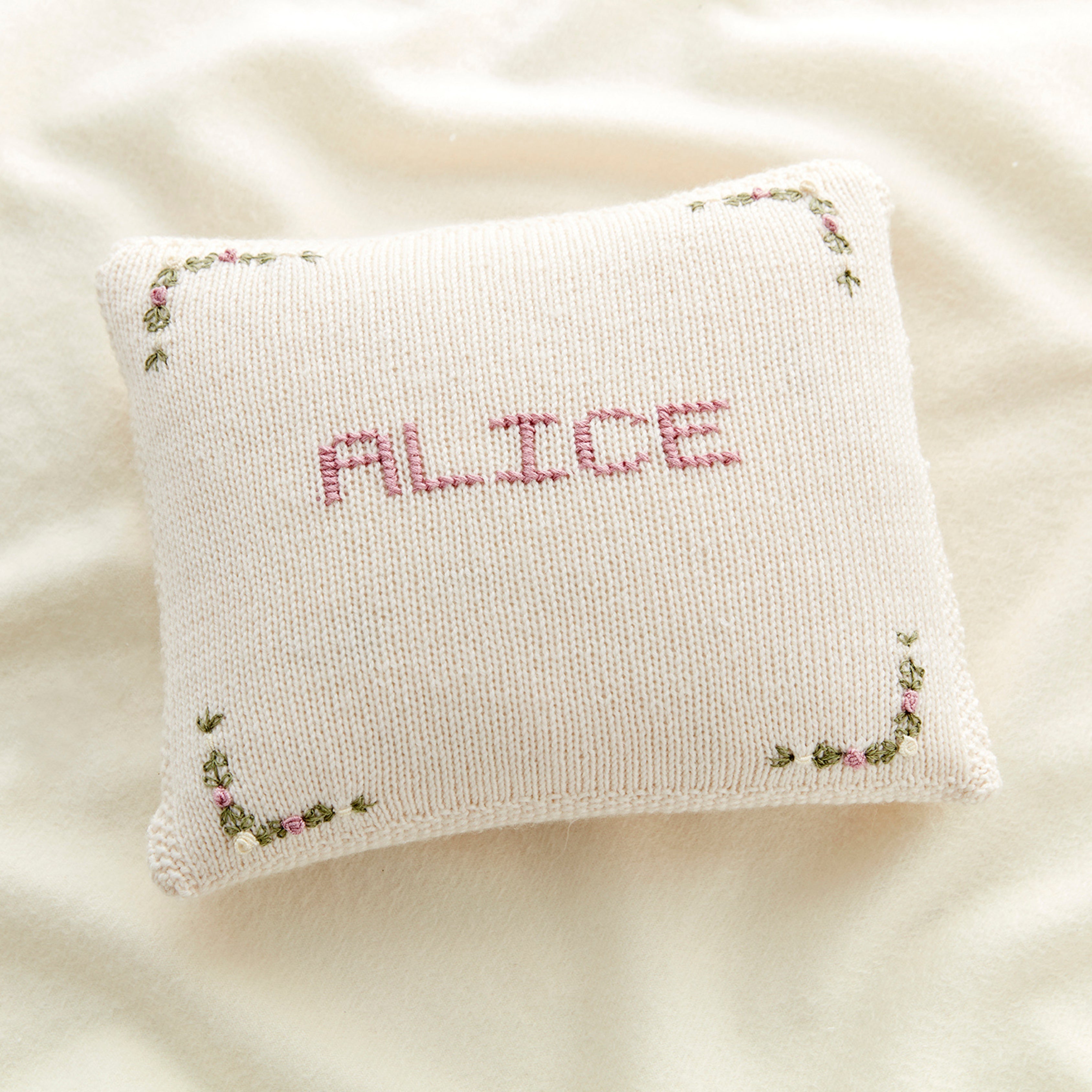 Name Cushion- Flowers