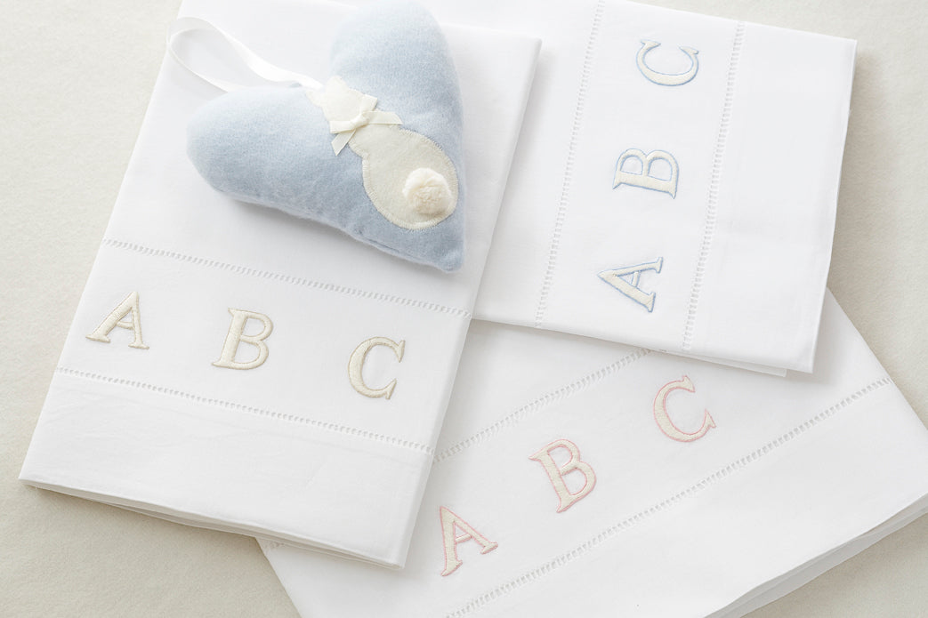 ABC Embroidered Cot Bed Sheet